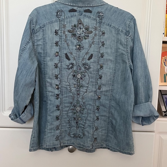 Lightweight Chico's Bead Embellished Jacket - Picture 3 of 4